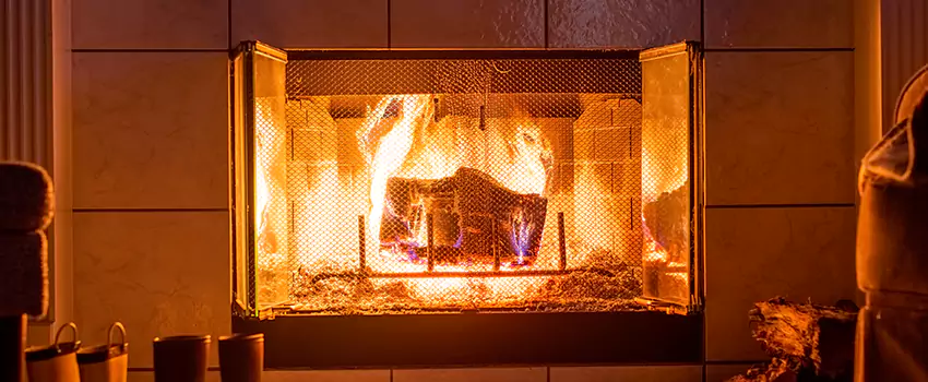 Mendota Hearth Landscape Fireplace Installation in Edgewood, Maryland