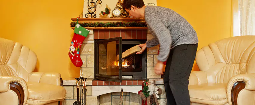 Rusted Metal Fireplace Restoration in Edgewood, Maryland